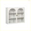  Armoire murale moderne 27,56 po à deux portes avec trois niveaux de rangement avec motif tissé caractéristique-363561232