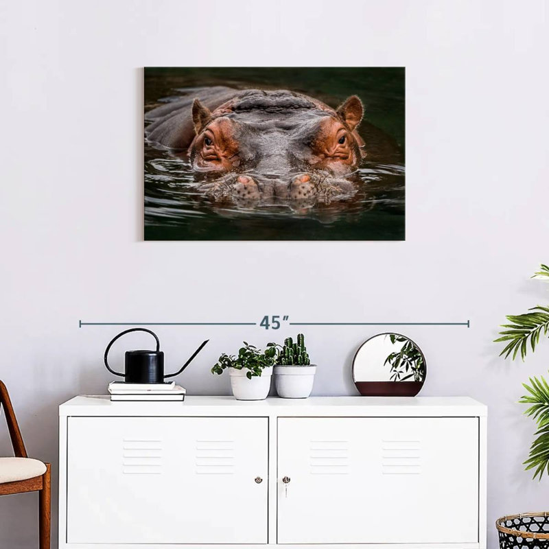 Brampt Submerged Hippo, 20" H x 30" W