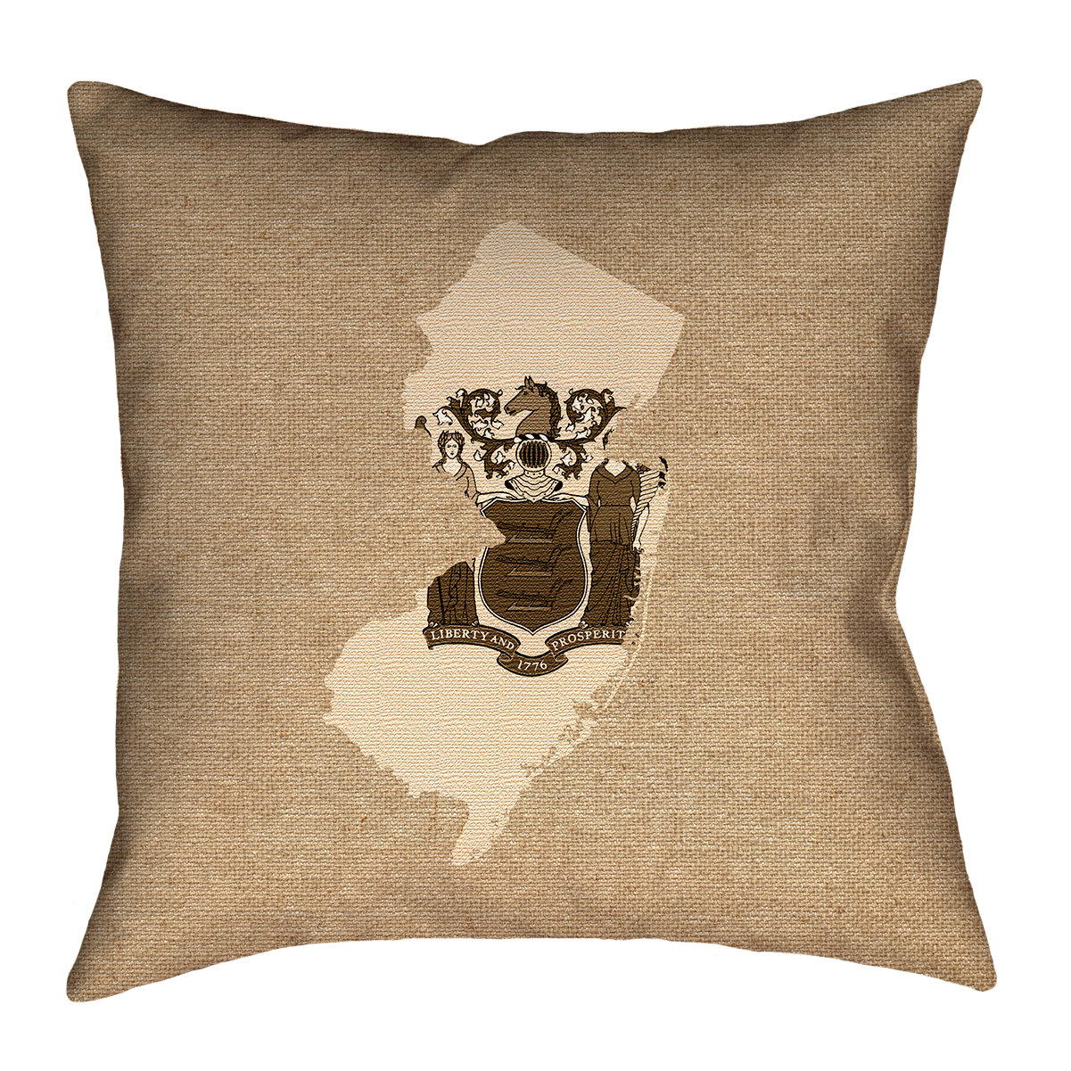 ArtVerse Katelyn Smith New Jersey Flag Pillow in , Poly Twill Double