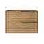 Kora 32" Bamboo Faux Finish Wall-Mounted Single Bathroom Vanity with Integrated Ceramic Top & Handles-1244250220-1244381057