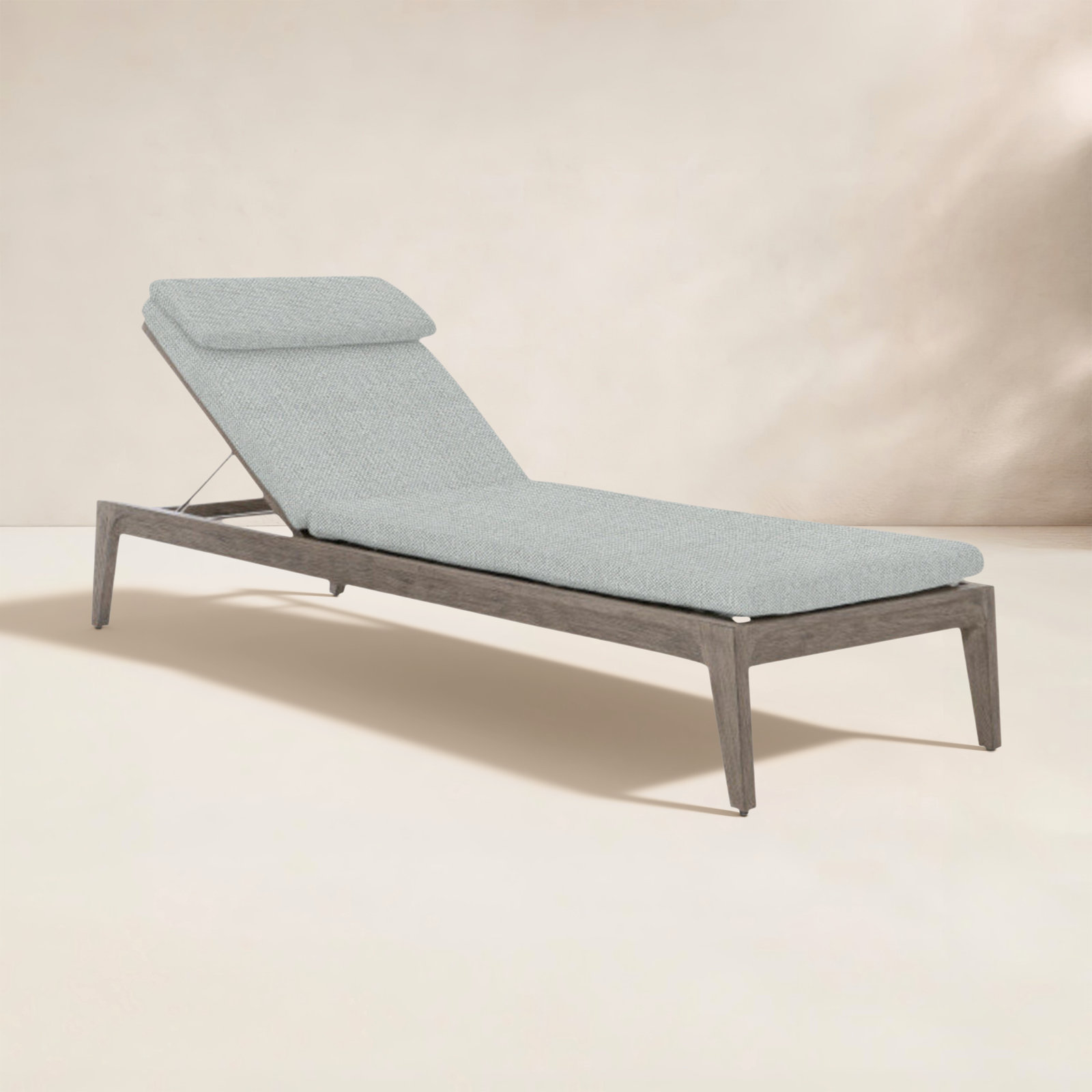 Ibiza 30'' Outdoor Chaise Lounge, Light Grey Linen 6032-010