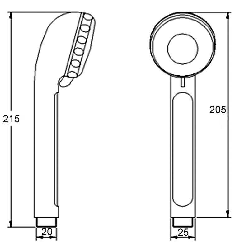 Handheld Shower Head with No