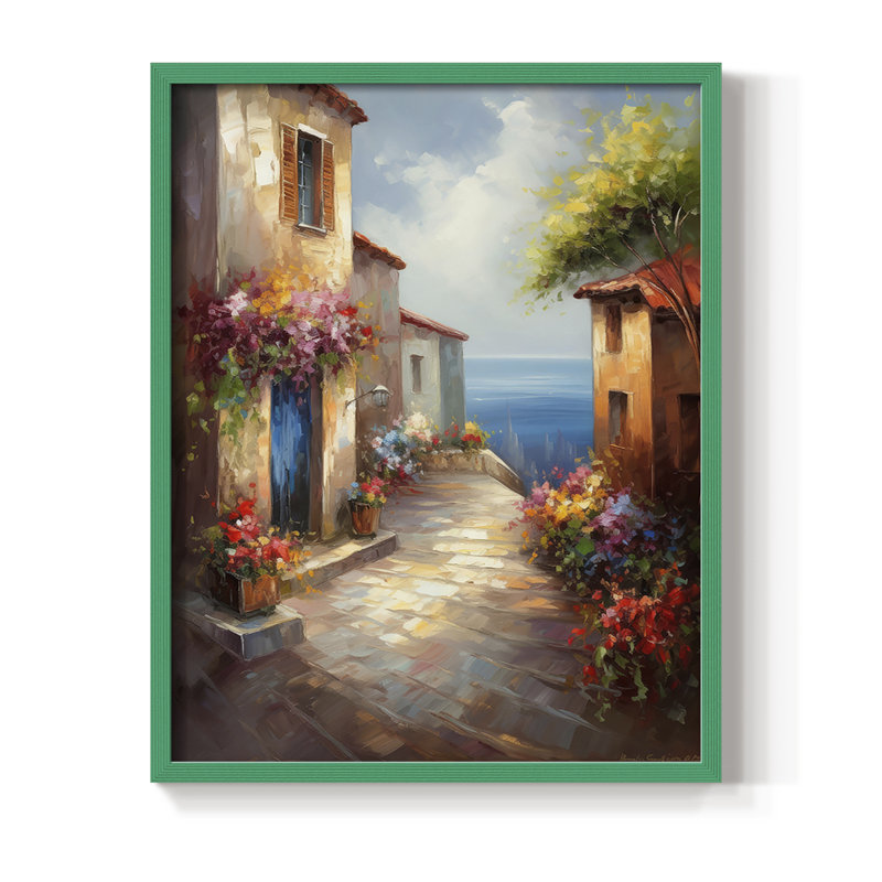 "Paysages série CCLxxix", Vert, H 11 po x l 9 po