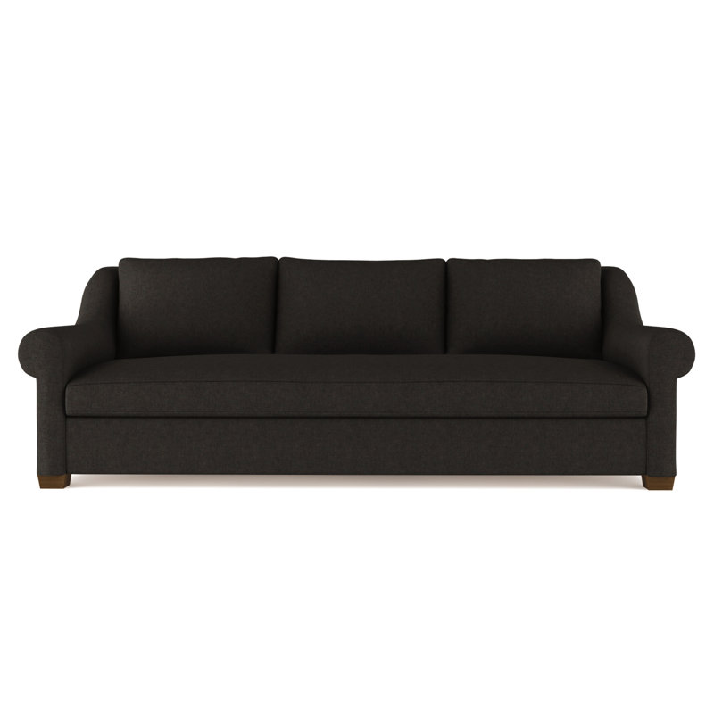 Canapé Thompson, H 32 po x l 108 po x P 46 po, Velours moelleux chocolat, Ébène
