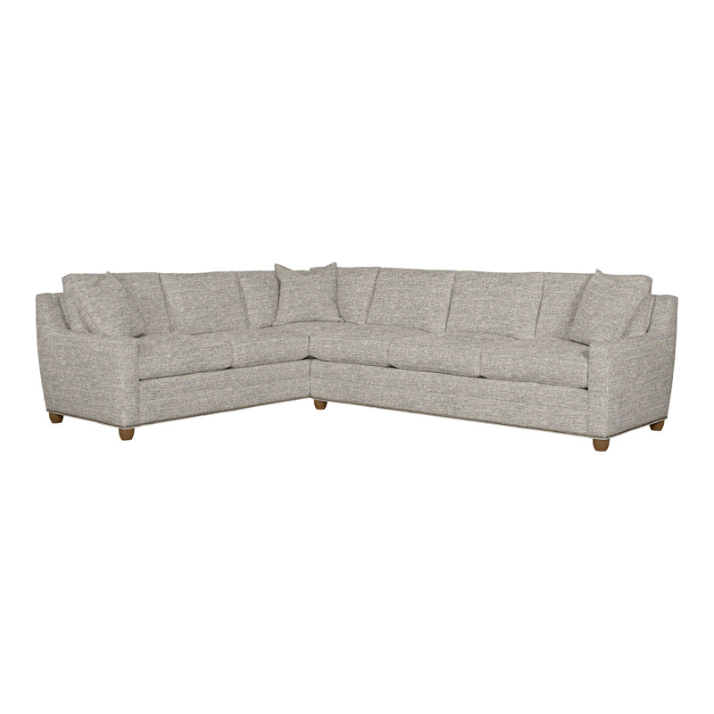 American Bungalow 2-Piece Fairgrove L-Sectional, Impala Storm, Havana, Yes
