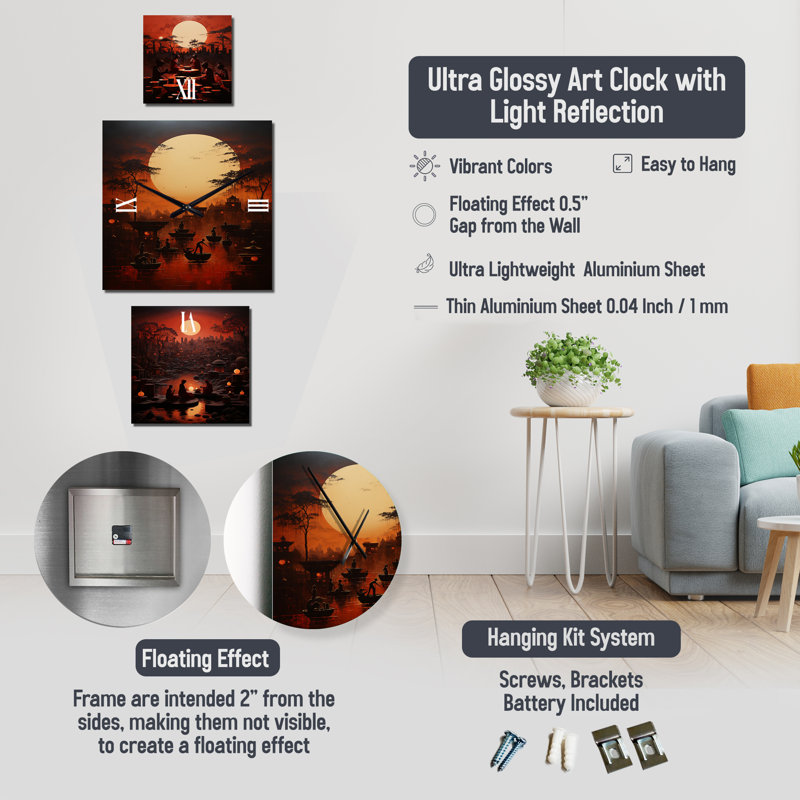 Cleaburn Metal Wall Clock