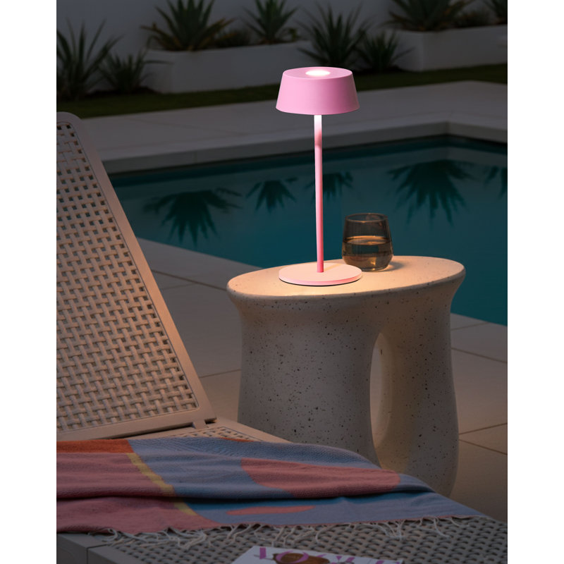 Iron Table Lamp, Pink