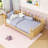 Wood Platform Bed with Rails-707953969-707953968