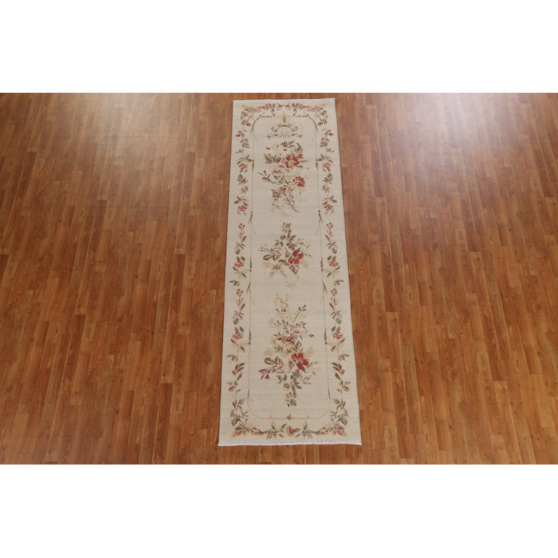 Tapis turc Aubusson noué à la main 3 x 10