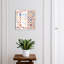 Key box for home, Opens to the right, 30x30x5, Black, Geometric patterns and warm colors, 