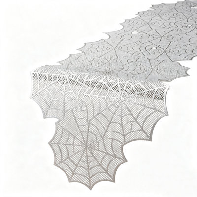Halloween Decorations Halloween Spiderss Web Table Runner Waterproof Heat Resistants Hollow Table Decor Runner for Dining Table Kitchen Indoor Hallowe