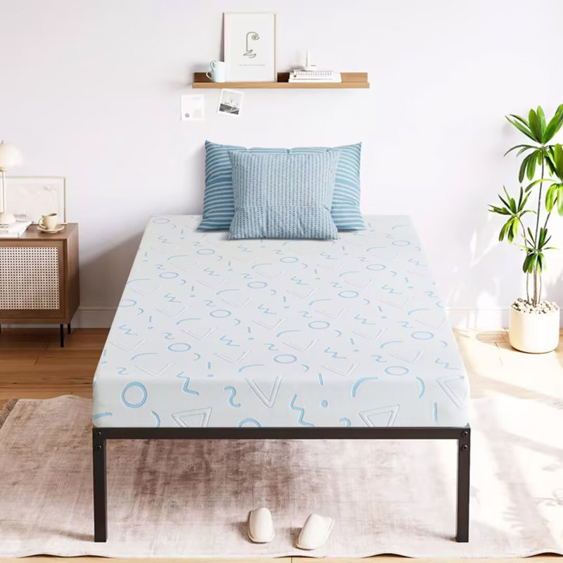 Matelas en mousse viscoélastique gélifiée Alwyn Home, Lit simple, 5"
