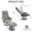 Fauteuil inclinable ergonomique avec repose-pieds, méridienne moderne pivotante à 360 ° avec repose-pieds, tissu chenille, massage par vibration à 5 points-1473492544