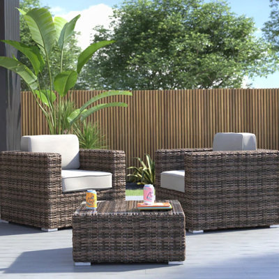Fully Assembled 2-Person Seating Set With Cushions