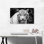 «White Tiger Staring Blue Eyes Pop», reproduction de photo sur toile tendue