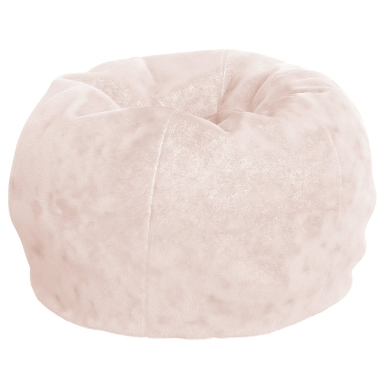 Fauteuil à billes en coton Classic, Petit, Fourrure rosée