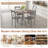 Kasandra 4 - Person Four Leg Dining Set, 5 Piece Dining Table Set for 4, Round Kitchen Table and 4 Metal Dining Chairs with Faux Leather Seats, Small Space Table Set for Kitchen, Dining Room, Breakfast Nook, Apartment-1239126593