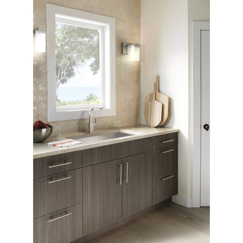 90 Degree 1-Light Bath Sconce, Brushed Nickel, 1
