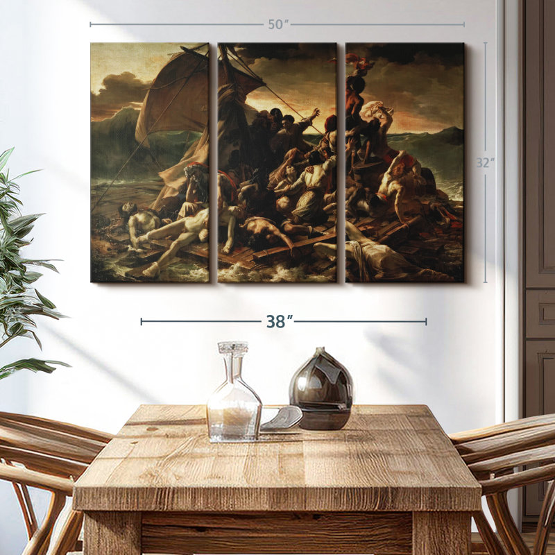 "Le radeau de la méduse" sur toile, H 32 po x l 50 po