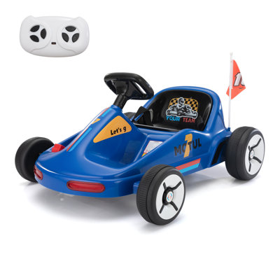 Kart 12 V Kids ', voiture extérieure à piles pour les garçons et les filles de 3 à 8 ans, kart électronique pour enfants avec 2 modes de vitesse, télécommande, Bluetooth