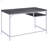Grey And Chrome Rectangular Writing Desk
