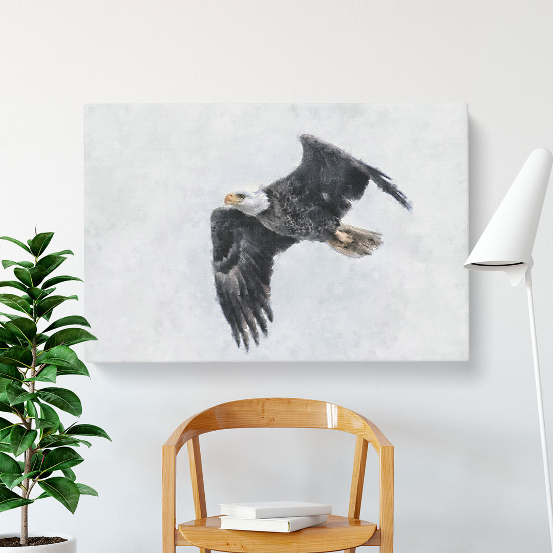 Bald Eagle High In The Sky Painting - Wrapped Canvas