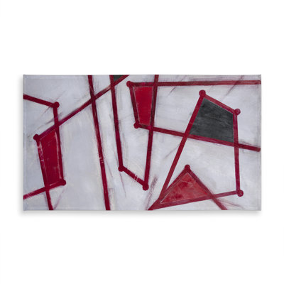 Abstract Red Outlines Tablecloth | Indoor/Outdoor Home Decor