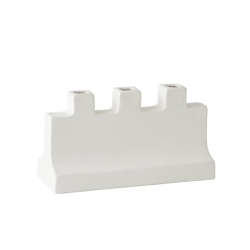 Icon Wide Vase-Matte White-Lg