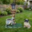 Statue de planteur de chien carlin assis