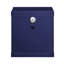 Table de chevet de chambre à coucher moderne en métal - bleu avec rangement ouvert dans un style contemporain