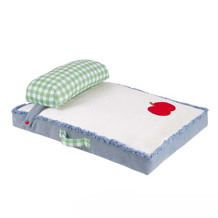 Lit pour animaux de compagnie avec oreiller - Matelas douillet pour animal de compagnie avec oreiller amovible