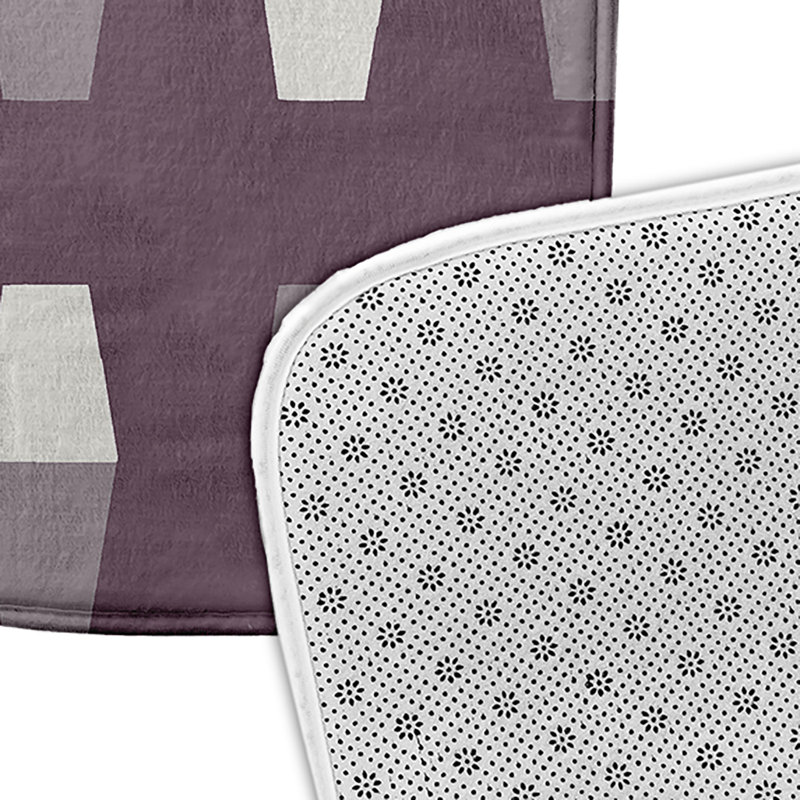 Tapis de bain quilles, L 21 po x L 34 po, Mauve