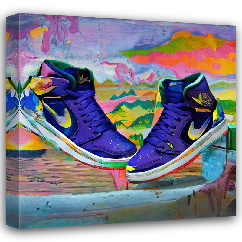 «Air Jordan 27» par Stephen Chambers, impression sur toile tendue, L 15 po x H 15 po