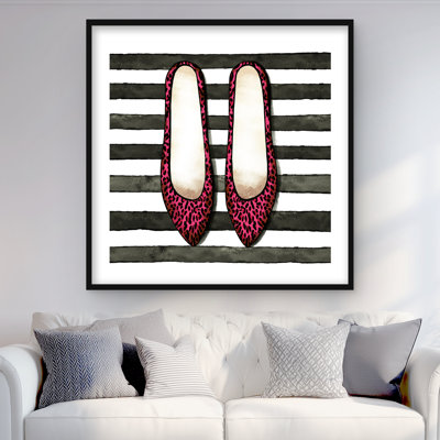 Leopard Pink Shoes - Women's Fashion Print for Home Decor