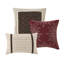 Édredon rouge très grand - 3 pièces de coussin décoratif en faux suède, jupe de lit 7 pièces