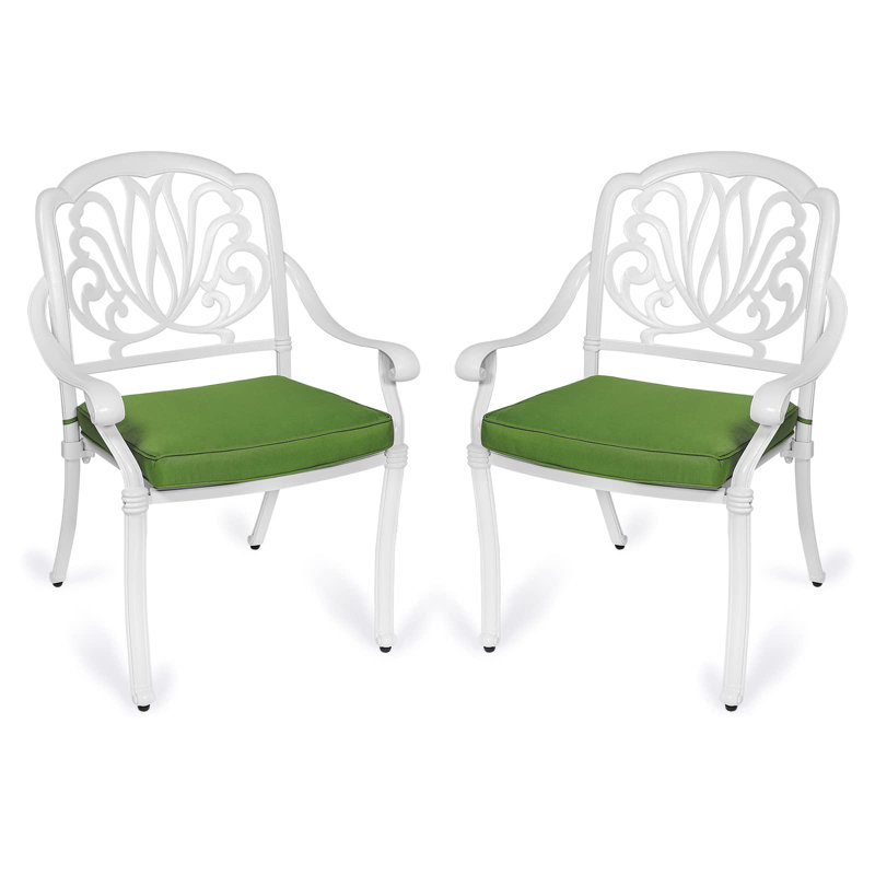 Chaise de salle à manger empilable Cathlene, Vert