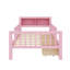 Lit simple avec rangement intégré pour la tête de lit et deux tiroirs sous le lit-896148501