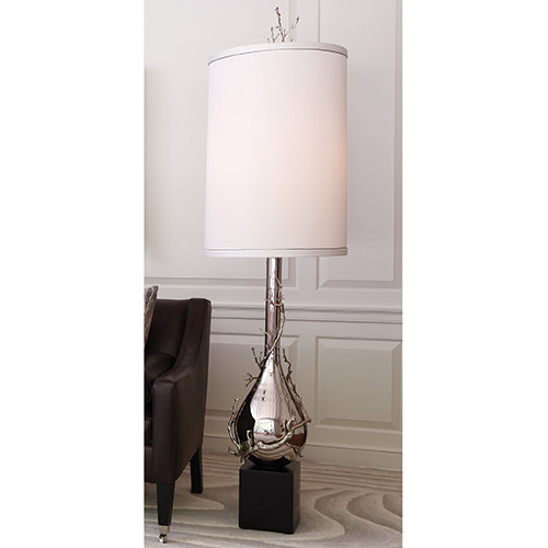 Twig Bulb Floor Lamp-Nickel