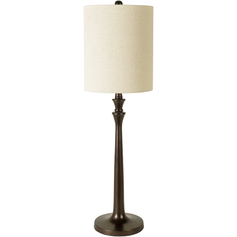 Lampe de table Alecs, Bronze, Beige