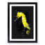 Yellow Seahorse Paint Splash - Picture Frame Graphic Art-62775803-62775805