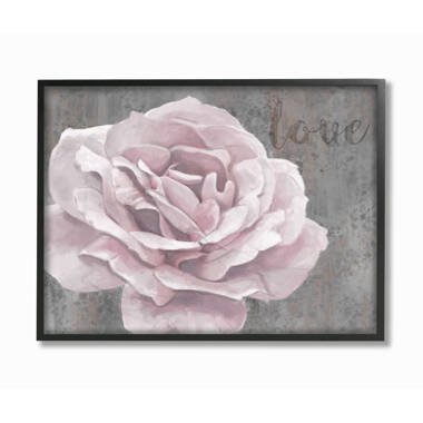 Pink Fashion Heals with Glam Books and Rose Details Canvas Wall Art by Amanda Greenwood Rosdorf Park Size: 21 H x 17 W x 1.7 D, Frame Color: Gold F