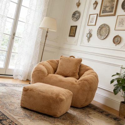 Fauteuil à billes avec repose-pieds