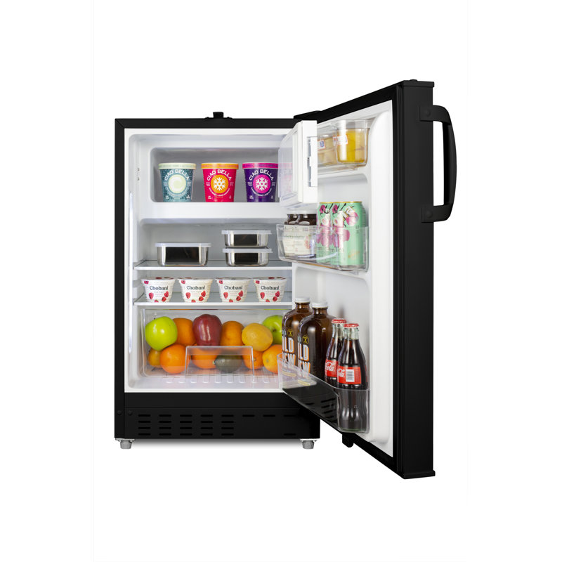 Summit Appliance 2.68 Cubic Feet Mini Fridge with Freezer, Black