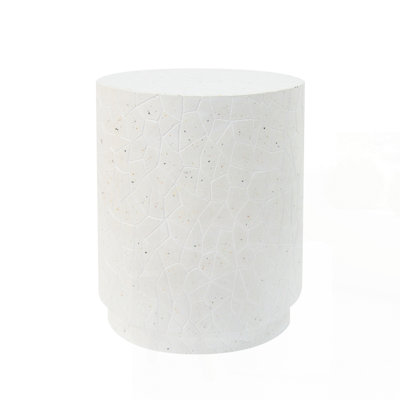 Outdoor Terrazzo Concrete Drum End Table