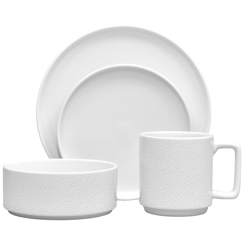 Verres à vin Noritake Colortex, 16 oz., Ensemble de 4, Blanc