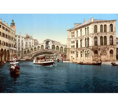 " The Grand Canal With The Rialto Bridge, Venice, Italy "