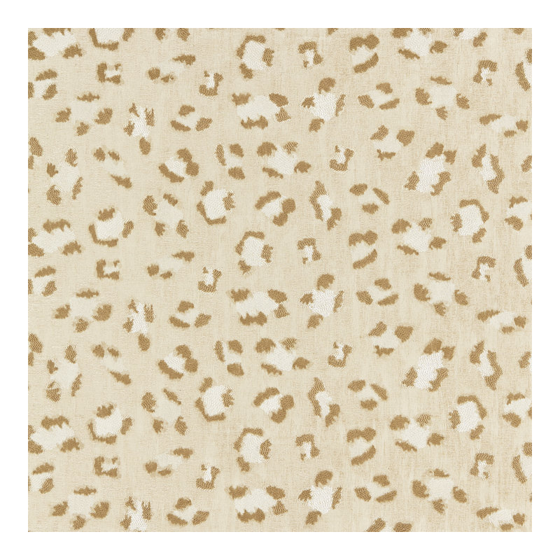 Jardin Broderie Leopard Fabric, Camel/Cream
