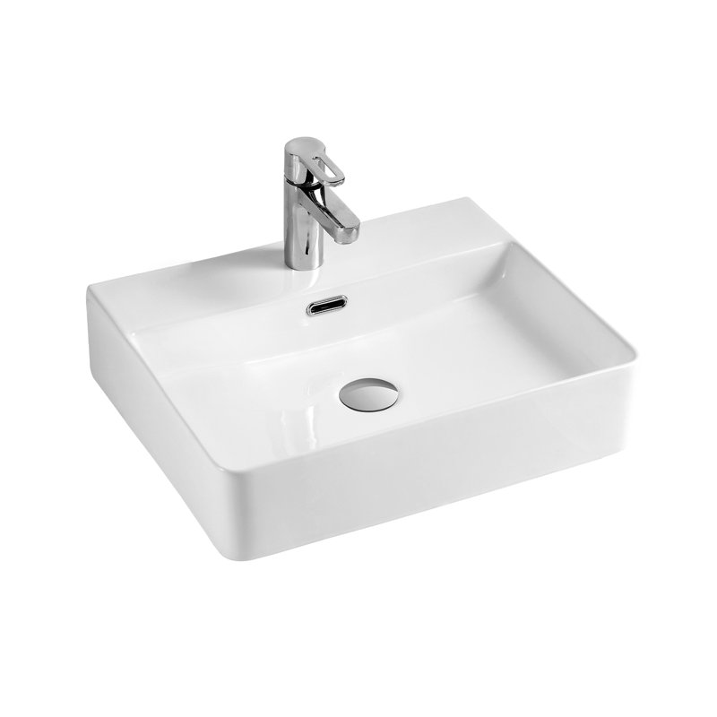 DAX 16.56'' Bathroom Sink, Matte White