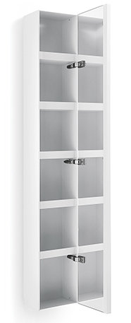 Ciacole 10.4'' W Mirrored Medicine Cabinet, White, 62.6" H x 10.4" W x 6.5" D