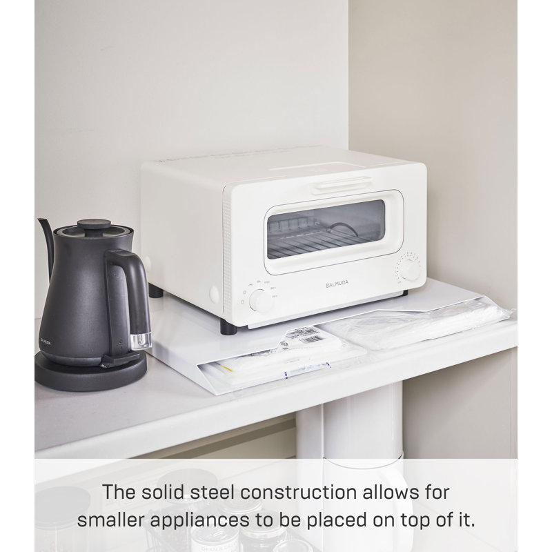 Slim White Magnetic Steel Placemat Organizer